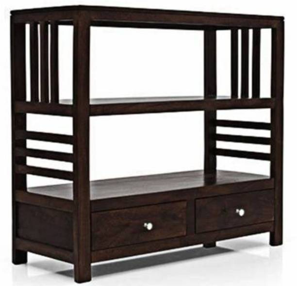 Credenza Solid Wood Semi-Open Book Shelf