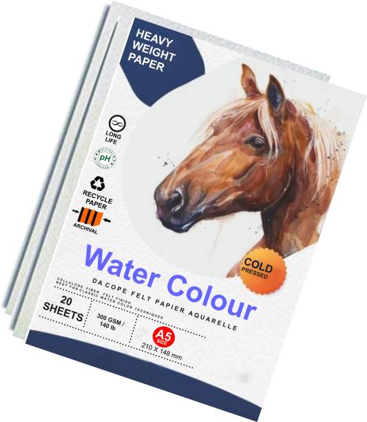 variety 20 SHEETS UNRULED A/5 300 gsm Watercolor Paper