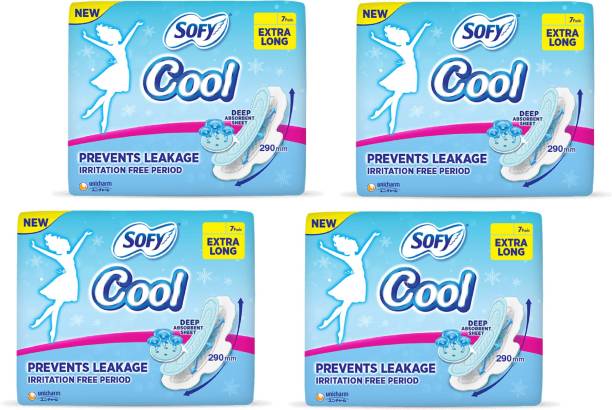 SOFY Cool Extra Long (7+7+7+7 Pads) Sanitary Pad