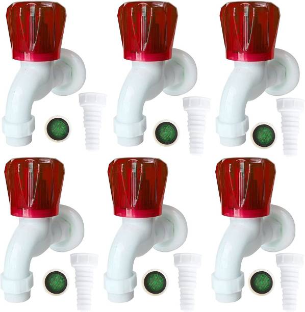 TechHark Set of 6 Plastic Tap for Home Bath Faucets Bathroom Fittings and Faucets Water Taps Kitchen Tap Polo Cock, Tap for bathroom plastic toilet tap Set of 6 Plastic Tap for Home Bath Faucets Bathroom Fittings and Faucets Water Taps Kitchen Tap Polo Cock, Tap for bathroom plastic toilet tap Bib Tap Faucet Faucet Set