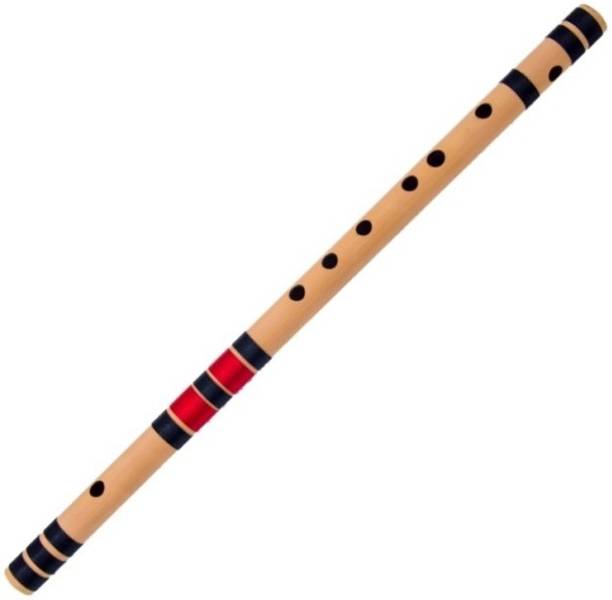 Shiv'z Muzic Flute, G Natural medium, PREMIUM Bansuri, 13.4 inches, With Written Manual & Carry Bag Bamboo Flute
