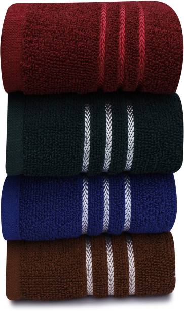 BS NATURAL Exclusive Multicolor Cotton Hand Towels Set of 4 | Bathroom Towels | Bathroom Napkins | Gym Towels | Hand Napkins | Kitchen Towels | Hand Towel Set | 14 inch x 21 inch (Multicolor) Multicolor Napkins