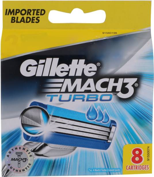 Gillette Mach3 Turbo 3-Bladed Cartridges with Comfort Edge