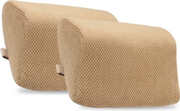 GoMechanic Beige Memory Foam Car Pillow Cushion for Universal For Car