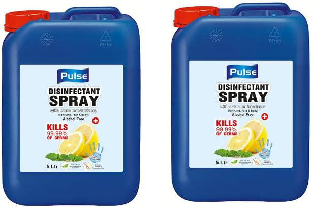 PULSE Disinfectant Spray for Hand, Face and Body 5 Ltr (1 order maximum 10 Litre allowed only) (Pack of 2)