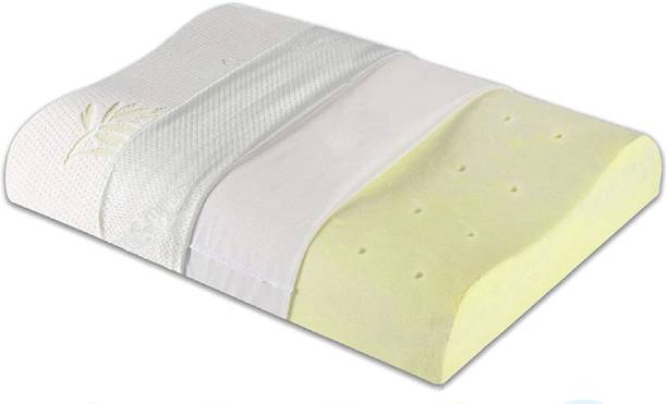 The White Willow Queen Size Cervical Contour Ventilated Active Memory Foam Motifs Orthopaedic Pillow Pack of 1