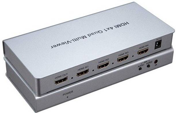 techut 4x1 HDMI Quad Multi-Viewer with Seamless Switcher Selector 3D 1080p, 4x1 PIP Mode Multi-Viewer Media Streaming Device