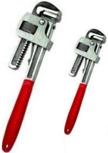 DHATRI TOOLS Set of 2 (10"14") Single Sided Pipe Wrench (Pack of 2) Single Sided Pipe Wrench