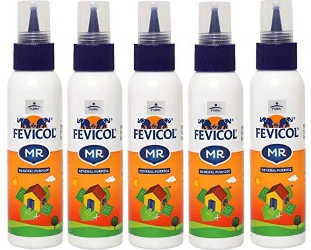 Pidilite Fevicol Mr Squeeze Bottle 105gm Pack of 5 Adhesive 525 ml
