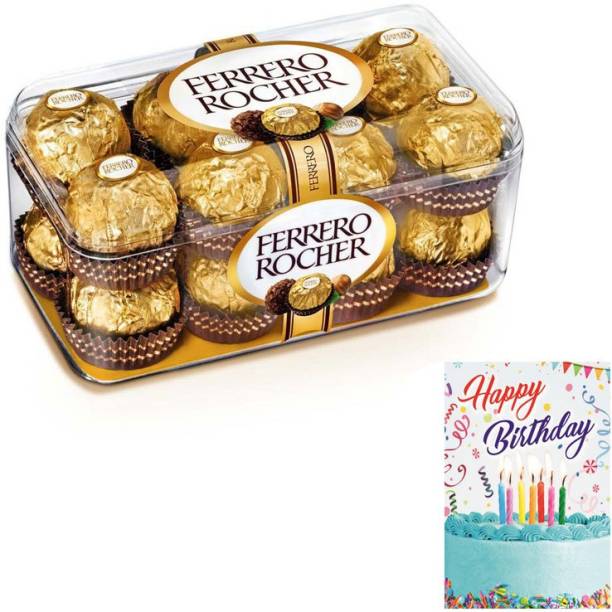 FERRERO ROCHER Chocolate Birthday Gift Hamper With Birthday Card Combo
