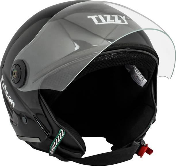 TIZZY Half Face ISI Marked with Adjustable strap fro Men & Women Bike & Scooty Riding Motorbike Helmet