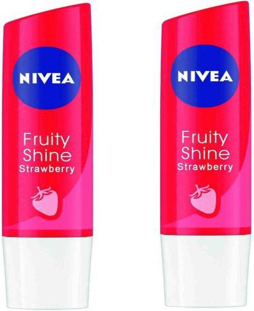 NIVEA Fruity Shine Pack of 2 Strawberry