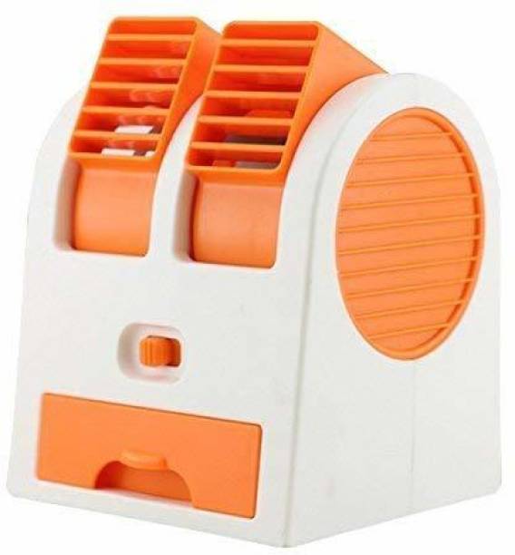 KRITAM Air Cooler Powered by USB &amp; Battery Portable Cooler Mini Portable Dual Bladeless Small Air Conditioner Water USB Air Freshener