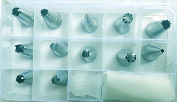 JAMBOREE 12 Nozzle Icing Set Steel Star Icing Nozzle