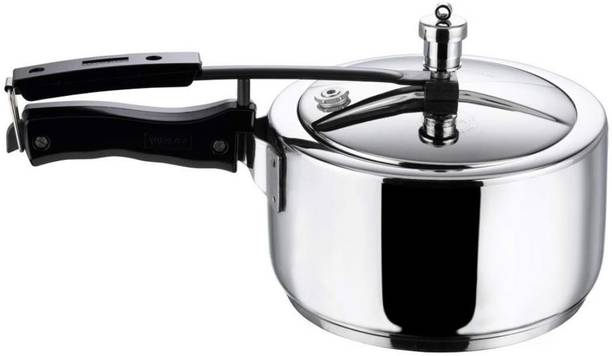 VINOD 18/8 Stainless Steel Splendid Plus 5.5 L Inner Lid Induction Bottom Pressure Cooker