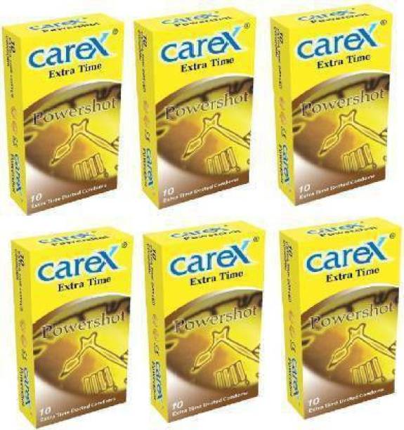 CAREX EXTRA TIME DOTTED CONDOMS, POWERSHOT CONDOM Condom