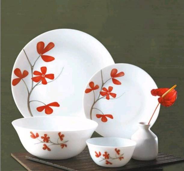 LAOPALA by LA OPALA Pack of 23 Opalware Novo Collection Coral Charm Dinner Set
