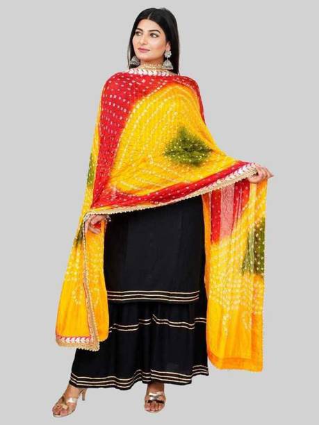 Meena Fashion Art Silk Self Design Women Dupatta