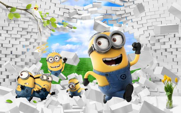 Digi2cart L2176 Minion Laptop Sticker Vinyl Laptop Skin Compatible for 15.6 inch