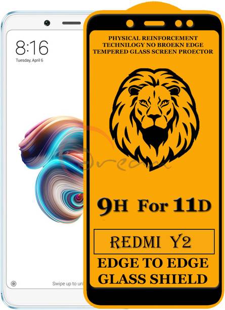 Dream Edge To Edge Tempered Glass for Redmi Y2 (Anti-Fingerprint,Zero Bubble,9H Hardness)
