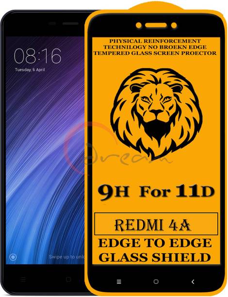 Dream Edge To Edge Tempered Glass for Redmi 4a (Anti-Fingerprint,Zero Bubble,9H Hardness)