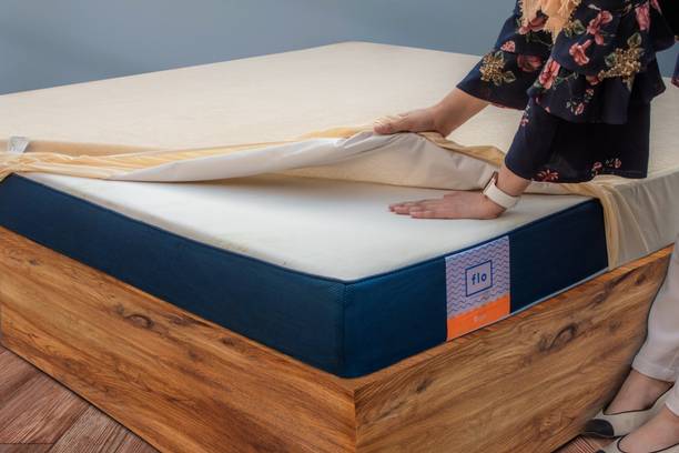 FLO King Size Fitted Terry Cotton Breathable, Stretchable, Waterproof Mattress Cover