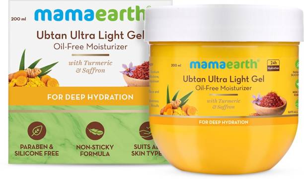 MamaEarth Ubtan Ultra Light Gel Oil-Free Moisturizer with Turmeric & Saffron for Deep Hydration