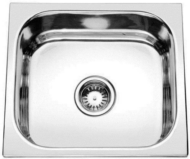 Prestige (18x16x8 inch) 'Oval single bowl' Stainless steel Chrome Finish kitchen sink with Waste Coupling , Vessel Sink
