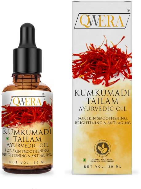 Qwera Kumkumadi Face Glowing Oil for Natural Glowing Beauty, Original 24k Gold Dust Kumkumadi Oil for Glowing Skin