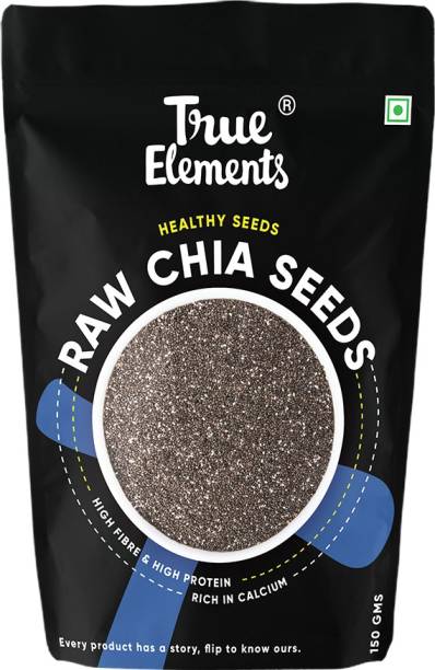 True Elements Raw Chia Seeds for weight loss with Omega 3 , Zinc & Fiber, Calcium Rich Seeds