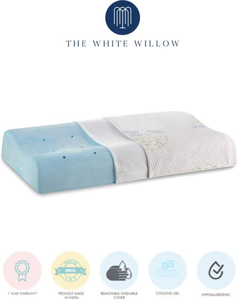 The White Willow X-Small Cervical Contour Cooling Memory Foam Motifs Sleeping Pillow Pack of 1