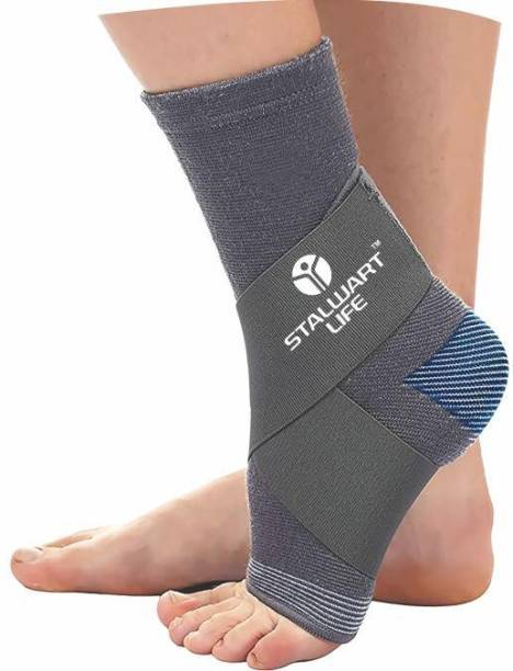 stalwart life Ankle Support with Elastic Wrap -LARGE ( 9.6 -10.8 Inch) Ankle Support