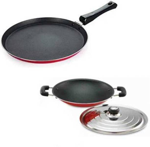 goodchef Good Chef Premium combo of tawa and appam chatty. Appachatty Set with Lid 0.5 L capacity 24 cm diameter