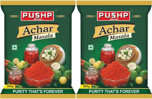 Pushp Brand Achar Masala Pouch (Pack of 2, 500gm in Each Pack)