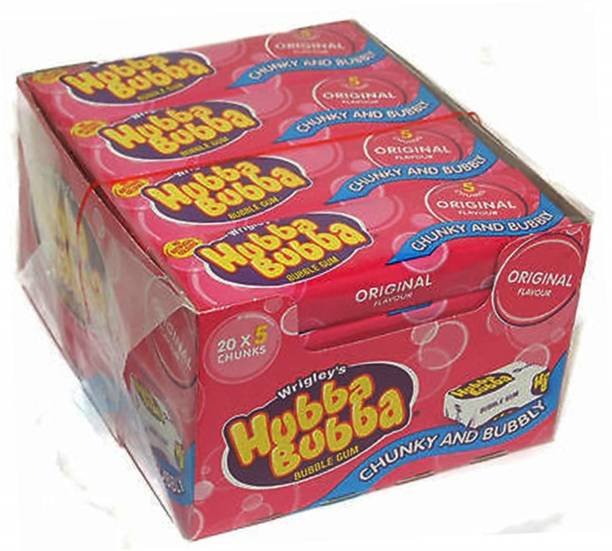 Wrigleys Hubba Bubba Chunky and Bubbly Bubble Gum Original Box Original Chewing Gum (700 g) Original Chewing Gum