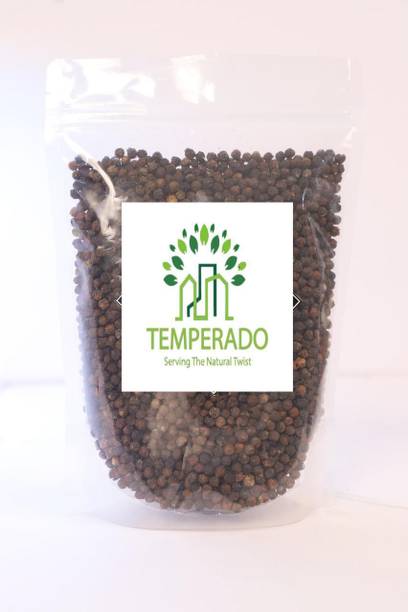 Temperado Black Pepper Whole Organic Pepper Corn (Kali Mirch Sabut) Grade - Big Size 100GM