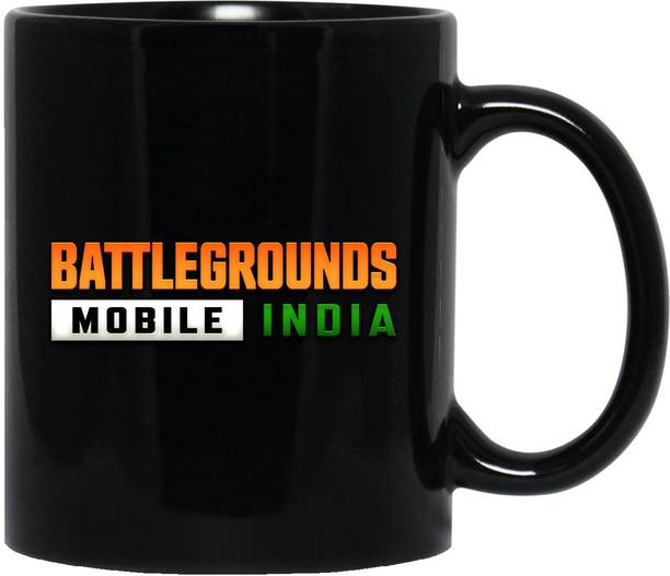 JAIPURART Battle Ground Mobile India Premium Quality Black सिरेमिक मग