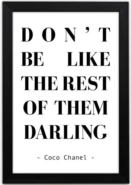 Braj Art Gallery Fashion Quote Poster Coco Chanel Photo...