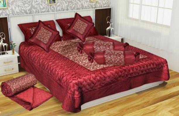 Yug Handicraft Satin King Sized Bedding Set