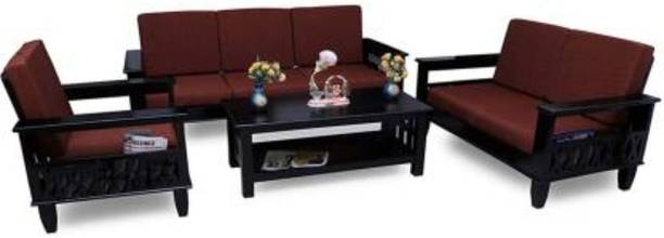 Satkar Wood Furniture Fabric 3 + 2 + 1 Sofa Set
