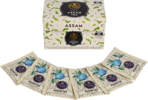 Karma Kettle Assam Tea Unbleached and Staple-Free 25 Teabags Tea Bags Box