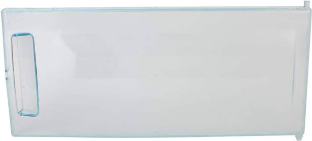 WHITEFLIP Acrylic Freezer Door with Round Shape Lock Compatible for Samsung Single Door Refrigerator Fridge Freezer Door Hinge