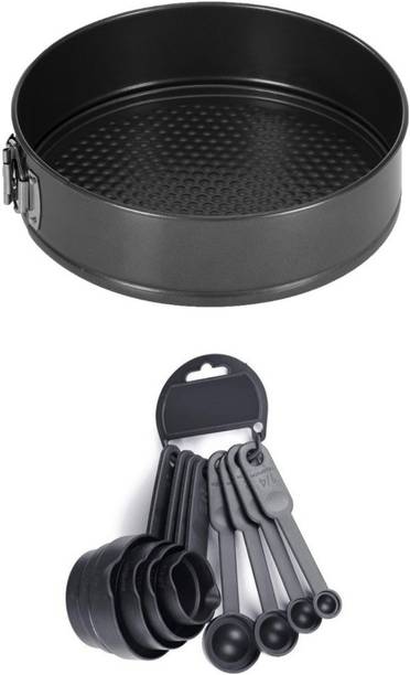 NEON CLOUD 2 KG CAKE MOULD, BLACK MEASURING SPOONS Kitchen Tool Set