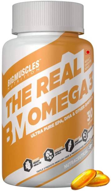 BIGMUSCLES NUTRITION Omega-3 Fish Oil Triple Strength|High Strength DHA EPA Supplement|Mercury Free