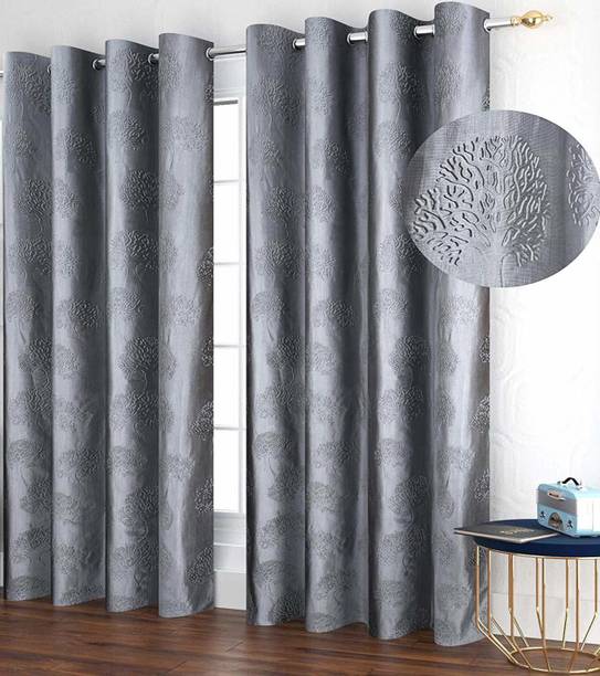 SB Textiles 274 cm (9 ft) Polyester Room Darkening Long Door Curtain (Pack Of 2)