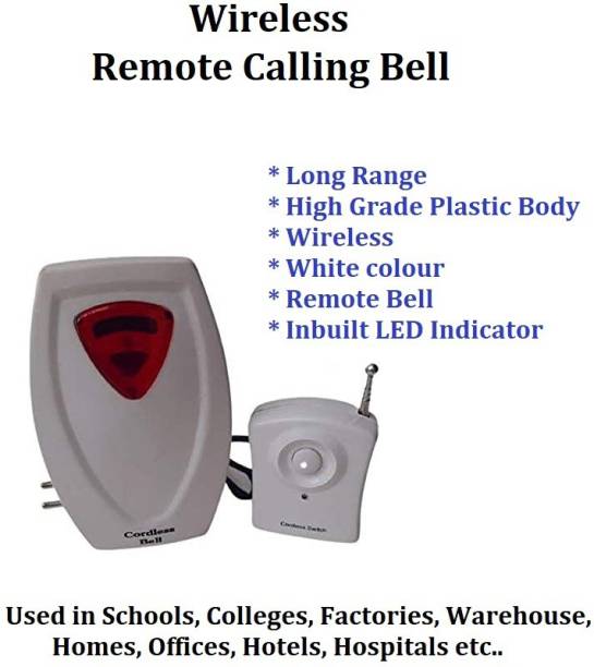 REALON Wireless Remote Calling Door Bell for Home/Office/Warehouse/Factories Long Range Bell Wired Door Chime