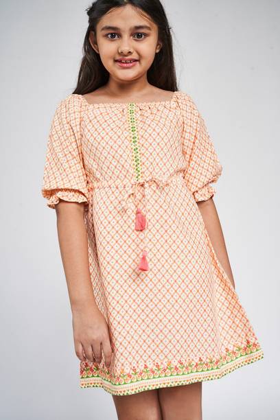 Girls Midi/Knee Length Casual Dress