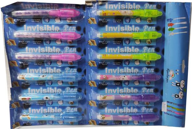 FLYmart Secret Message UV Light Pen Invisible Colorless Ink or Spy Magic Pen Gift Set