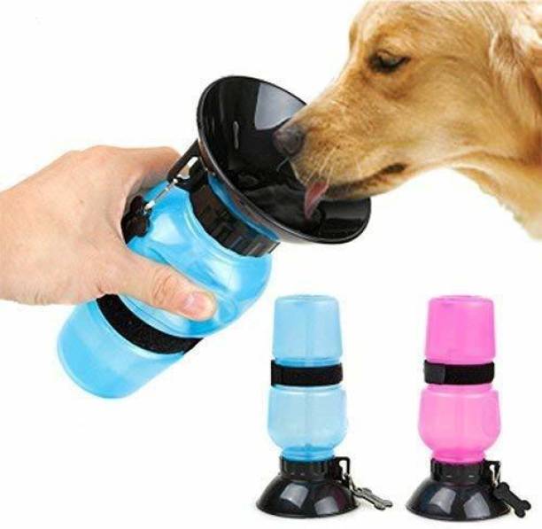 Shop Stoppers Dog Water Bowl Bottle Portable Aqua Dog Travel Water Bottle Bowl 18-oz Dog Bottle Auto Dog Mug for Pets Round Plastic Pet Bowl & Bottle
