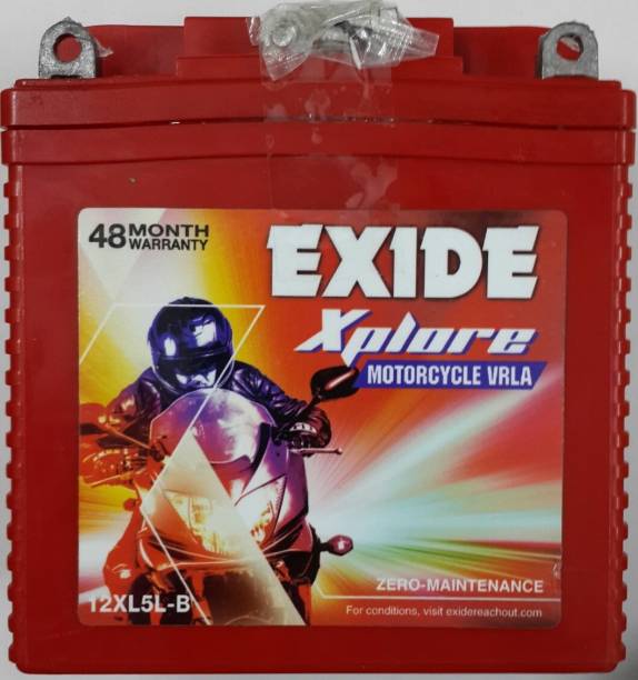 EXIDE 12XL5L-B 5 Ah Battery for Bike